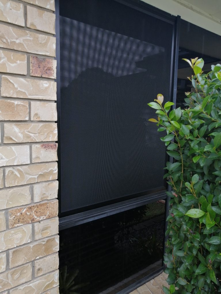 black aluminium frame security window