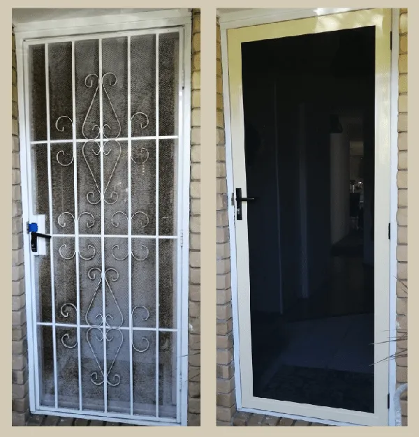 Screenguard stainless steel door
