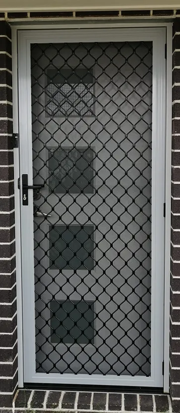 hinged security door