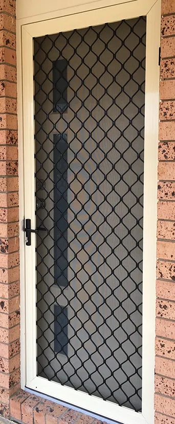 hinged security door