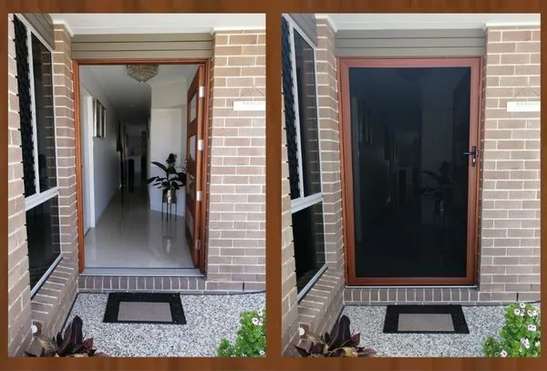 Woodgrain Finish Stainless Steel Door